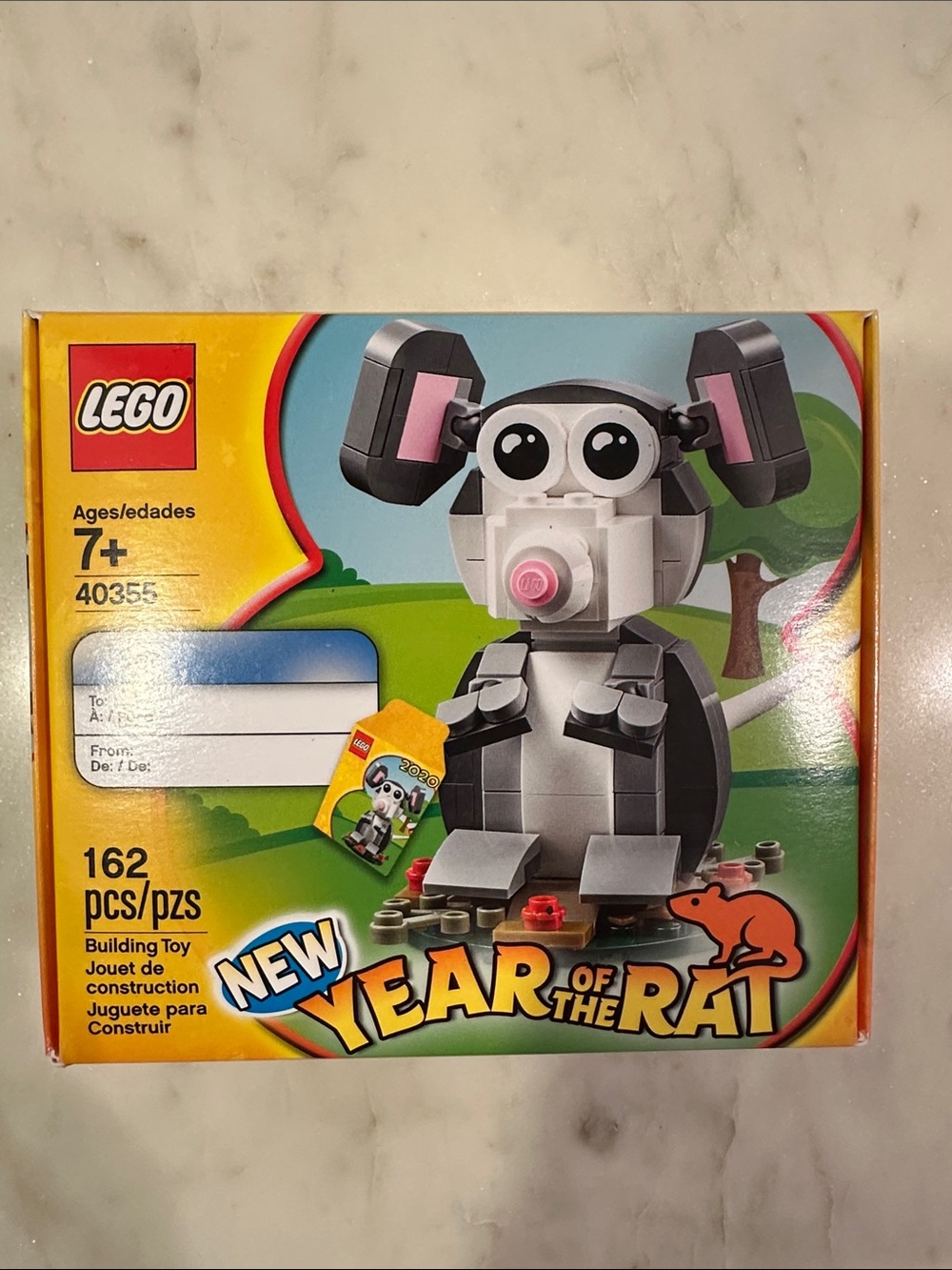 LEGO 40355  Grey and Pink New Year of the Rat Building Toy 162pcs New